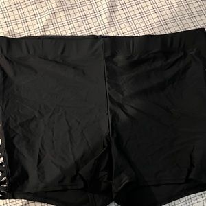Active swim shorts with lattice sides